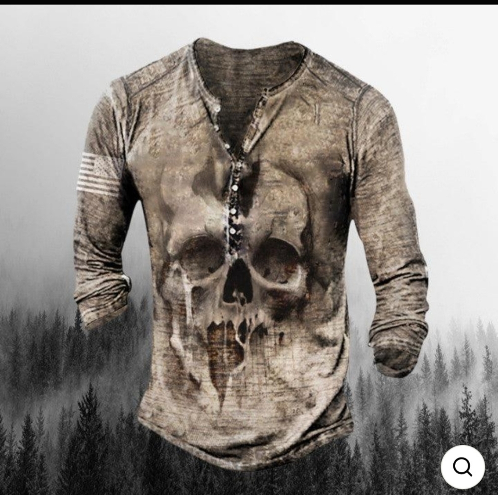 Jellybuddy Men's long sleeve skull shirt. New. Small - Picture 1 of 5